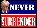 3 Pack Eco Trump Never Surrender Red Blue Bumper Magnet 4 in x 3 in