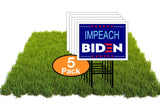 Eco IMPEACH BIDEN STARS 5 Double Sided 12x16 in Yard Road Sign w/Stand