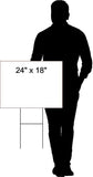Alert No Open-Toed Shoes 18x24 in Yard Road Sign w/Stand