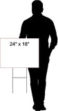 SMOKE V*** LEFT arrow red BLACK  18 in x 24 in Yard Sign Road Sign with Stand